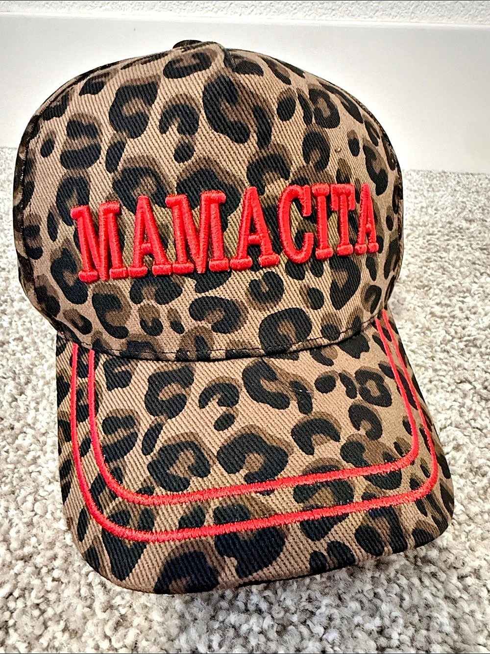 Mamacita Leopard Vintage Hat Brown & Black … Brand New